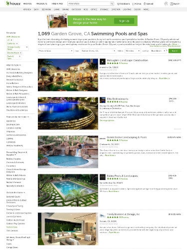 Search results for Houzz's Find a Pro button