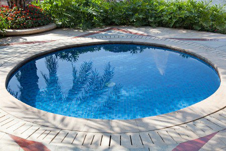 Small circular swimming pool