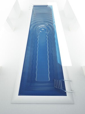 Computer illustration of a lap swimming pool