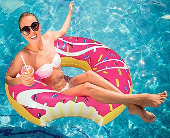 RiffSpheres Giant Inflatable Donut Pool Float