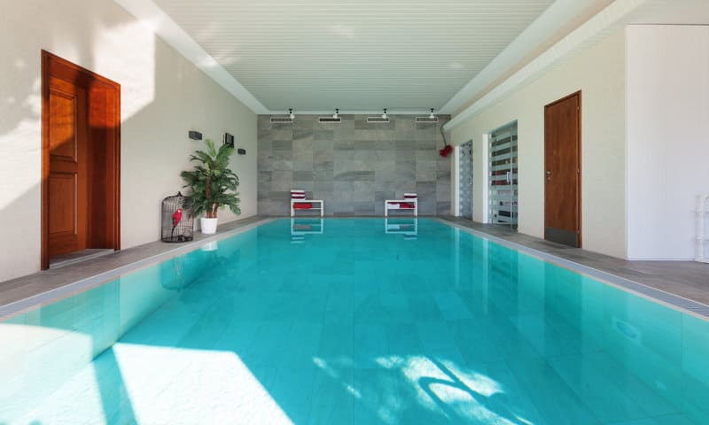 Luxury indoor pool in the interior of a house