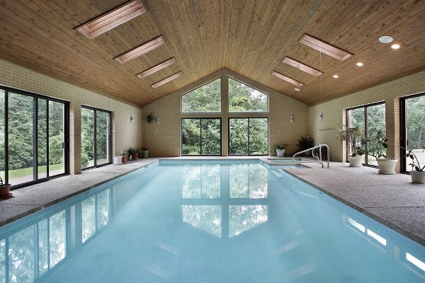 Indoor swimming pool in a standalone building