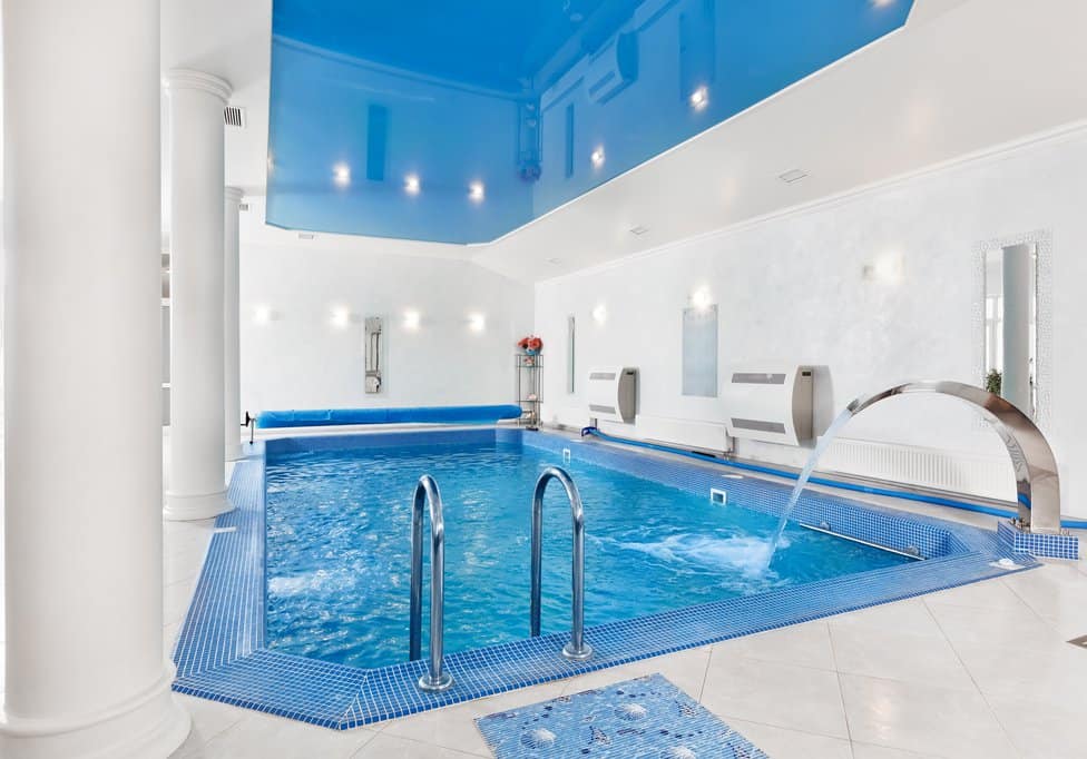 Small, opulent indoor pool