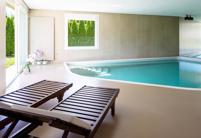 Sunny indoor pool